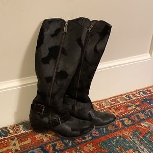 Donald J. Pliner Dela Black Vintage Suede Boot 7.5